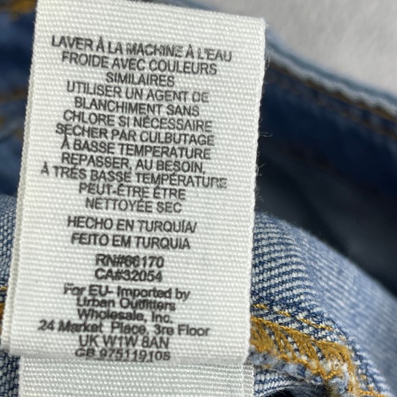 Free People Jeans Women 28 Blue Just Float On Flare High Rise Raw Hem - Picture 10 of 16